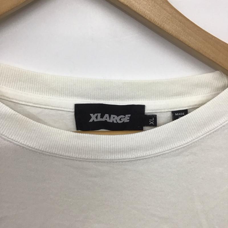 エクストララージ XLARGE カットソー 長袖 長袖カットソー プリントカットソー クルーネック XL プリント 白 / ホワイト /  メンズ USED 古着 中古 10148514