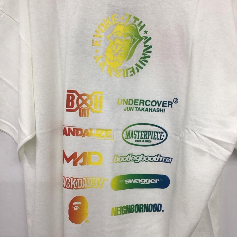 イウ゛ォーク EVOKE Tシャツ 半袖 7th anniversary s/tee 半袖カットソー プリントTシャツ L プリント 白 / ホワイト /  メンズ USED 古着 中古 10134054