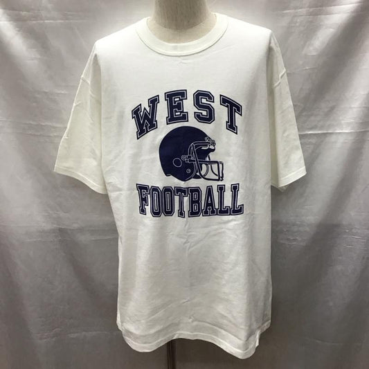 チャンピオン Champion Tシャツ 半袖 半袖カットソー プリントTシャツ クルーネックカットソー L プリント 白 / ホワイト /  メンズ USED 古着 中古 10120515