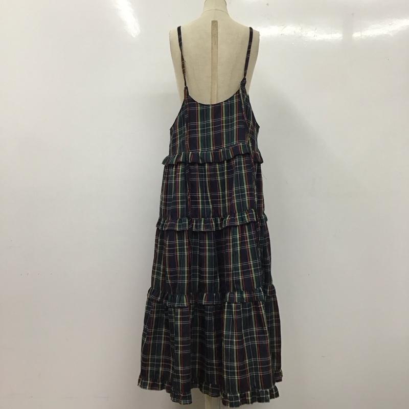 ダブルクローゼット w closet ワンピース ロングスカート 343187 フリルティアードキャミワンピース チェック マルチカラー / マルチカラー /  レディース USED 古着 中古 10122559