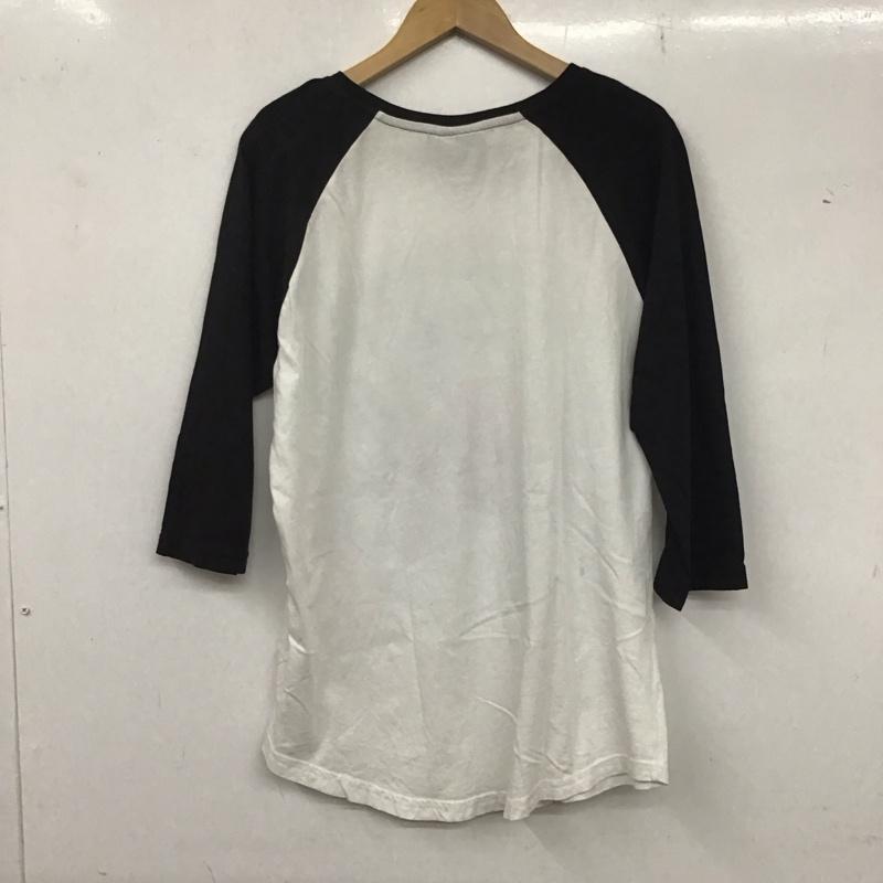 古着 USED カットソー 長袖 長袖カットソー ラグラン クルーネックカットソー プリントTシャツ M プリント 白 / ホワイト / X 黒 / ブラック /  メンズ USED 古着 中古 10135858