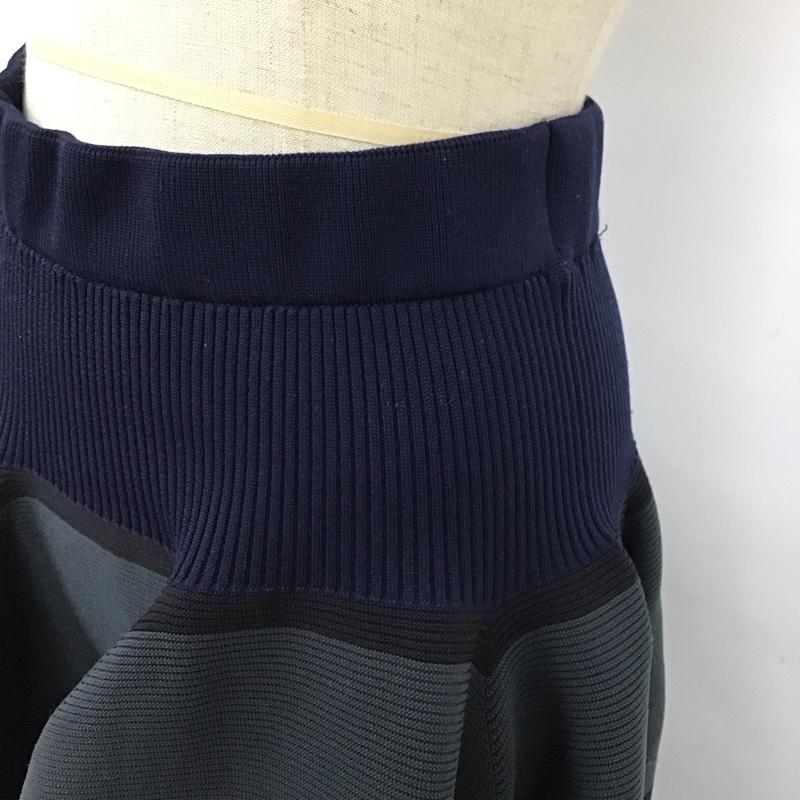 CFCL シーエフシーエル スカート ひざ丈スカート cf006kg049 POTTERY SKIRT 0 無地 紺 / ネイビー /  レディース USED 古着 中古 10121707