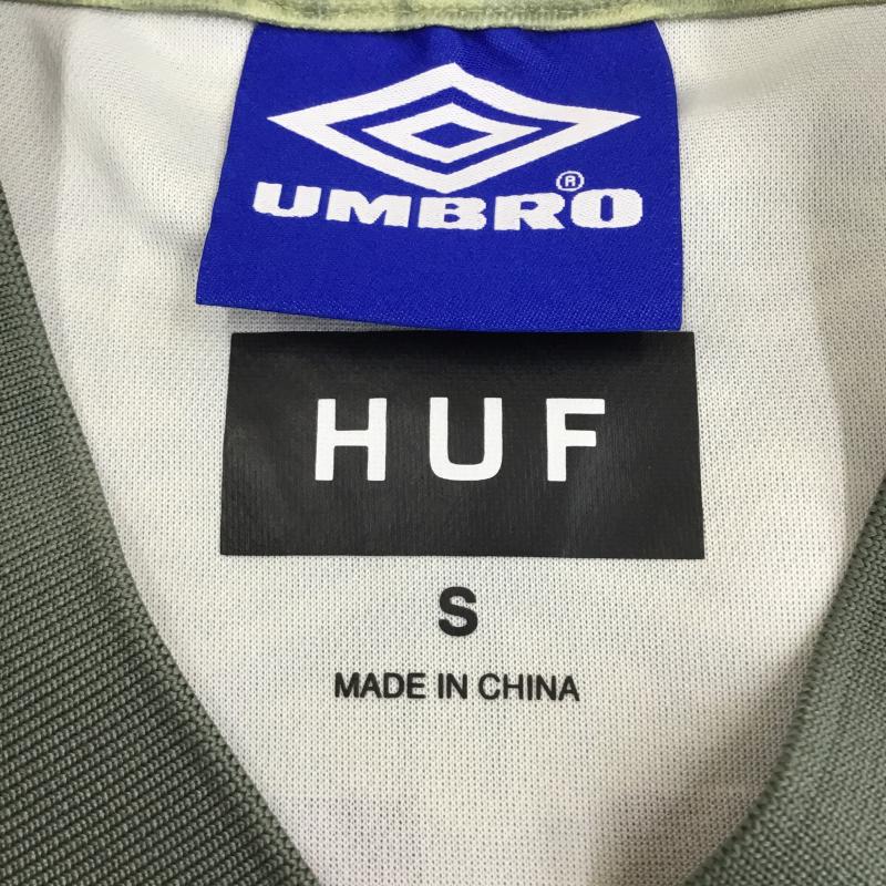 ハフ HUF カットソー 半袖 24SS UMBRO ART PANEL TEAM JERSEY S ロゴ、文字 X 総柄 緑 / グリーン /  メンズ USED 古着 中古 10134993
