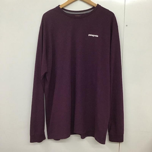 パタゴニア patagonia Tシャツ 長袖 L ロゴ、文字 X プリント 紫 / パープル /  メンズ USED 古着 中古 10143311