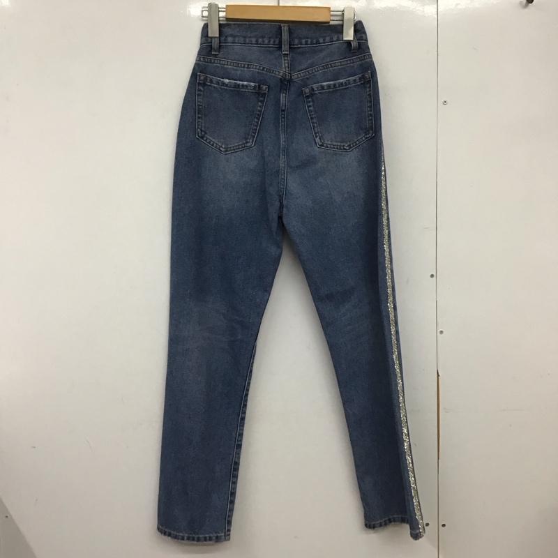 ジュエティ jouetie パンツ デニム、ジーンズ 082322400701 サイドラインストーンストレートデニム M 無地 水色 / ライトブルー /  レディース USED 古着 中古 10149131