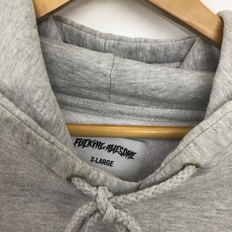 ファッキンオーサム FUCKING AWESOME パーカー 長袖 長袖パーカー プルオーバーパーカー スウェット XL プリント 灰 / グレー /  メンズ USED 古着 中古 10148067