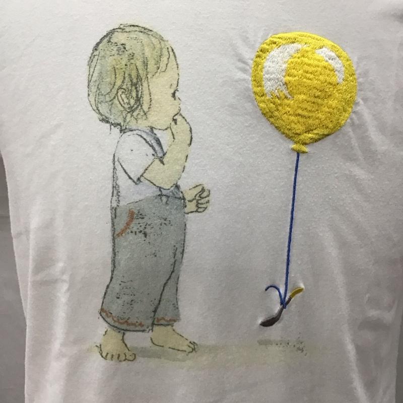 デザインティーシャツストアグラニフ Designtshirtsstoregraniph Tシャツ 半袖 g215057R1 ロンパーちゃんとふうせん 酒井駒子 S キャラクター 白 / ホワイト /  メンズ USED 古着 中古 10115547