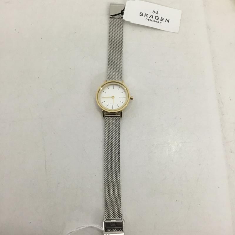 スカーゲン SKAGEN 腕時計 アナログ（クォーツ式） SKW2445 ロゴ、文字 金 / ゴールド / X 銀 / シルバー /  レディース USED 古着 中古 10135168