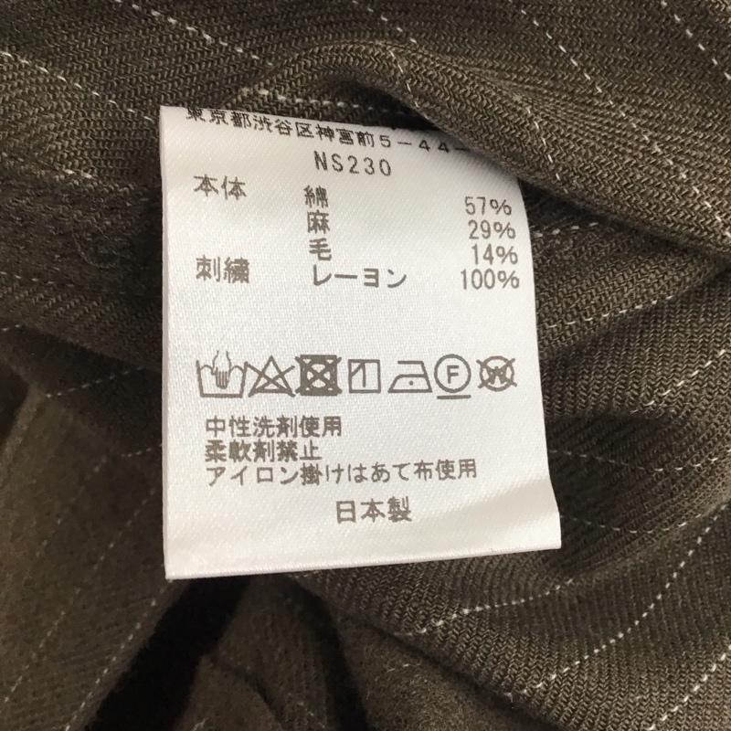 ニードルス Needles シャツ、ブラウス 長袖 長袖シャツ カラーシャツ ポケットシャツ 長袖カットソー ストライプ S ストライプ 茶 / ブラウン /  メンズ USED 古着 中古 10119426
