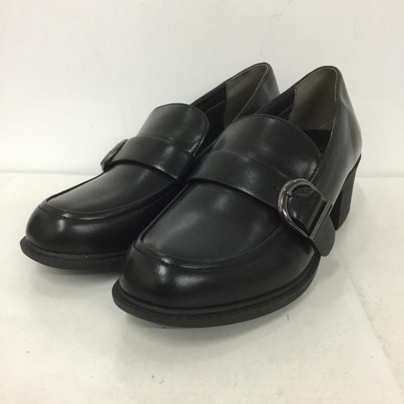 バイアシナガオジサン byあしながおじさん パンプス パンプス ローファー cloverleaf 24cm 24.0cm 無地 黒 / ブラック /  レディース USED 古着 中古 10140604
