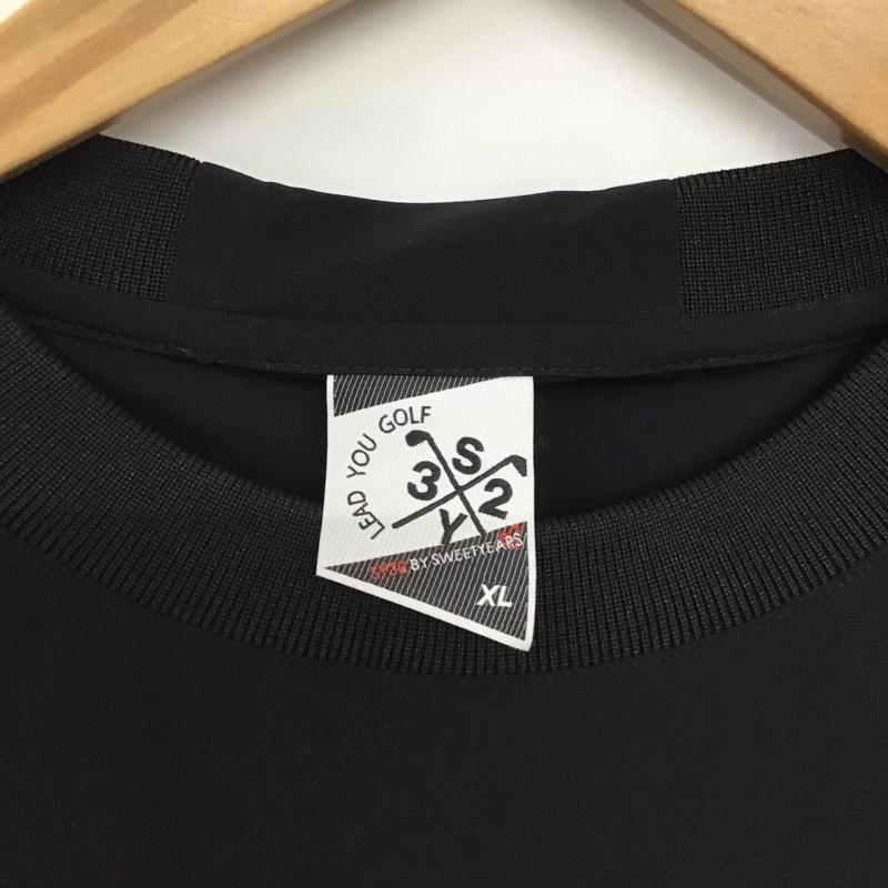 エスワイサーティトゥバイスィートイヤーズ SY32 by SWEET YEARS カットソー 長袖 長袖カットソー ゴルフウェア スポーツウェア XL ロゴ、文字 黒 / ブラック /  メンズ USED 古着 中古 10147256