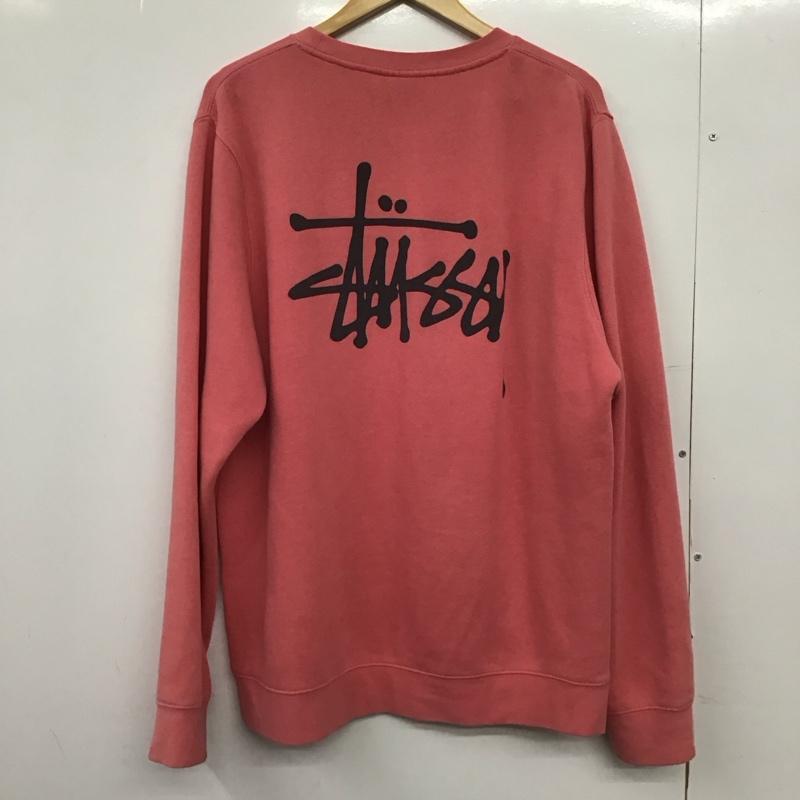 ステューシー STUSSY トレーナー 長袖 長袖 L ロゴ、文字 桃 / ピンク /  メンズ USED 古着 中古 10149974