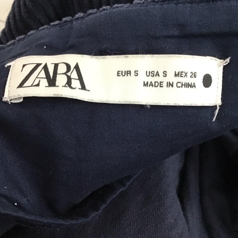 ザラ ZARA パンツ ワークパンツ、ペインターパンツ コーデュロイパンツ ワイドパンツ ストレートパンツ カジュアルパンツ S 無地 紺 / ネイビー /  レディース USED 古着 中古 10122543