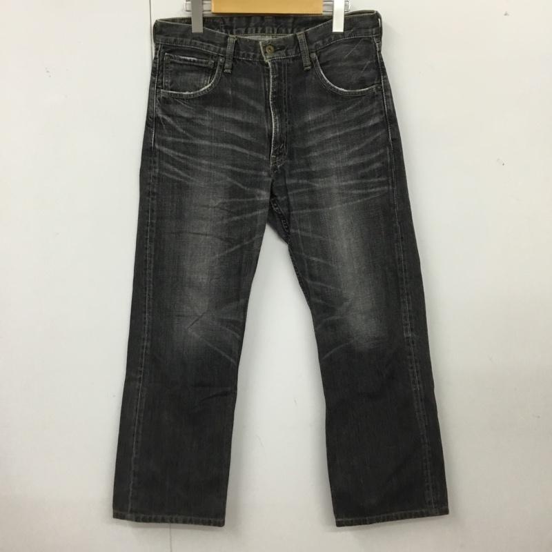 リーバイストラウスアンドコー Levi Strauss & co. パンツ デニム、ジーンズ デニムパンツ ストレートパンツ ワイドパンツ カジュアルパンツ 31インチ 無地 黒 / ブラック /  メンズ USED 古着 中古 10120468
