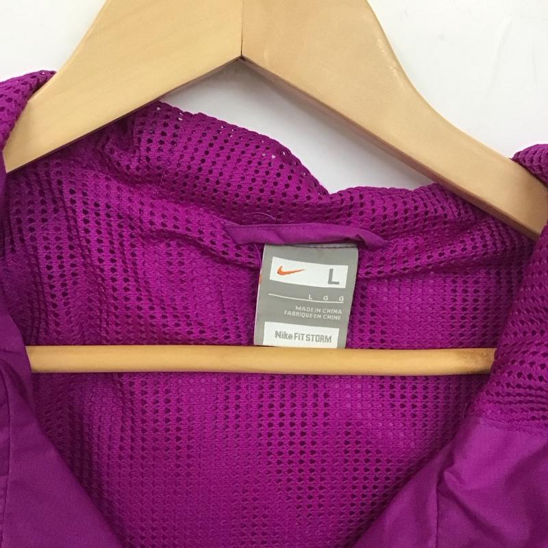 ナイキ NIKE ジャケット、上着 ジャケット、ブレザー ジップアップジャケット ナイロンジャケット アウター L 無地 紫 / パープル /  メンズ USED 古着 中古 10130057