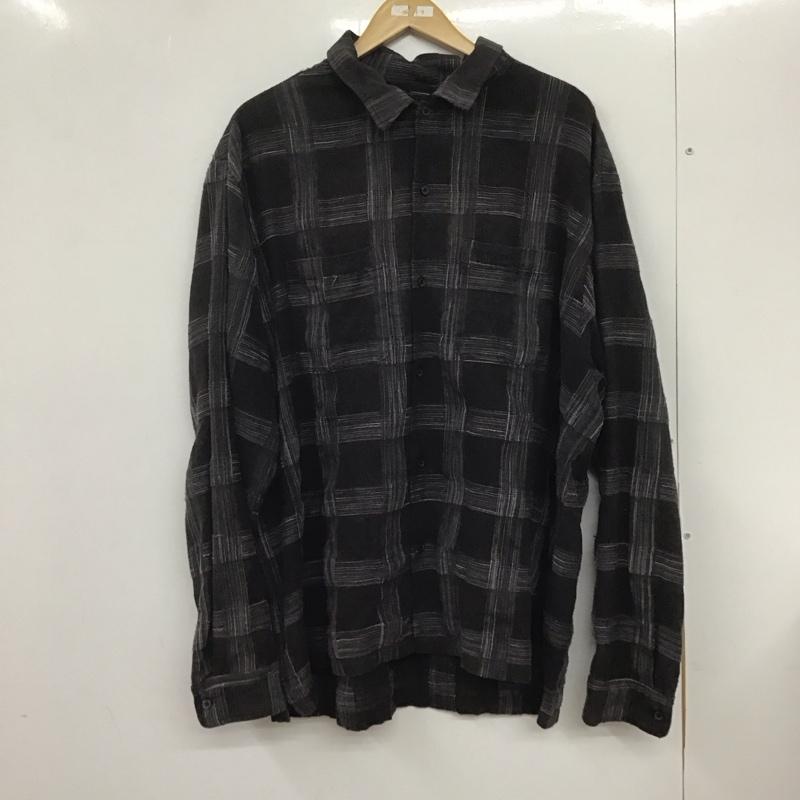 シュプリーム Supreme シャツ、ブラウス 長袖 2023-24AW WovenPlaidShirt 長袖シャツ チェックシャツ XL チェック 黒 / ブラック /  メンズ USED 古着 中古 10132191