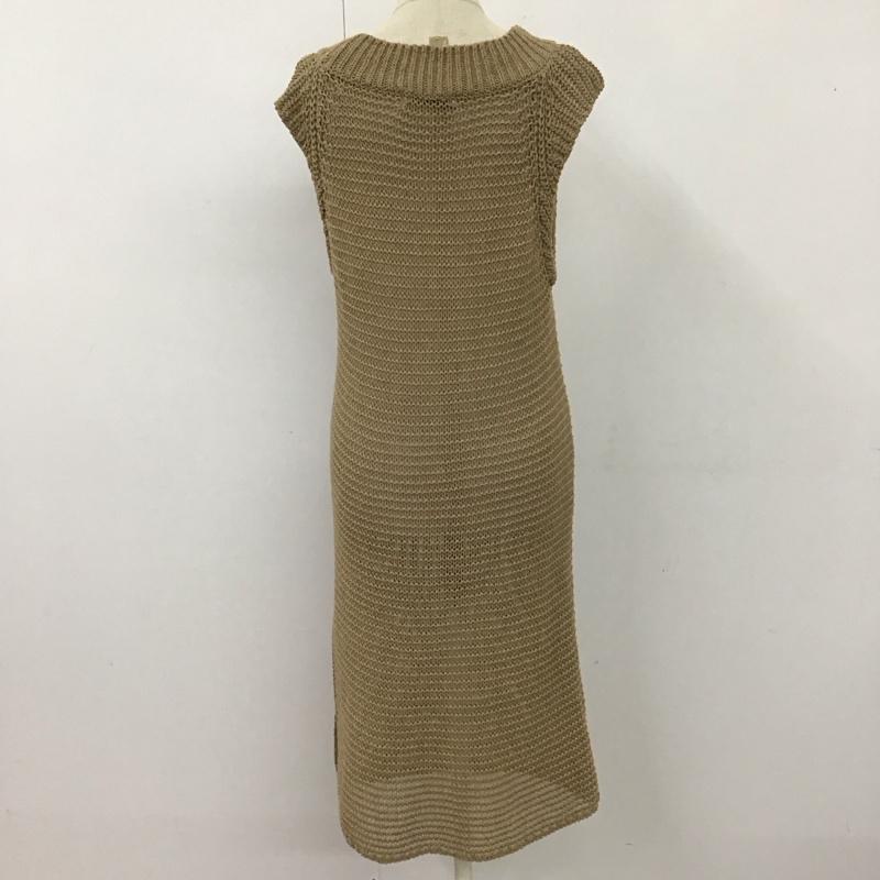 ジーナシス JEANASIS ワンピース ロングスカート JS063506MC 透かし編み ノースリーブ FREE 無地 ベージュ / ベージュ /  レディース USED 古着 中古 10116493