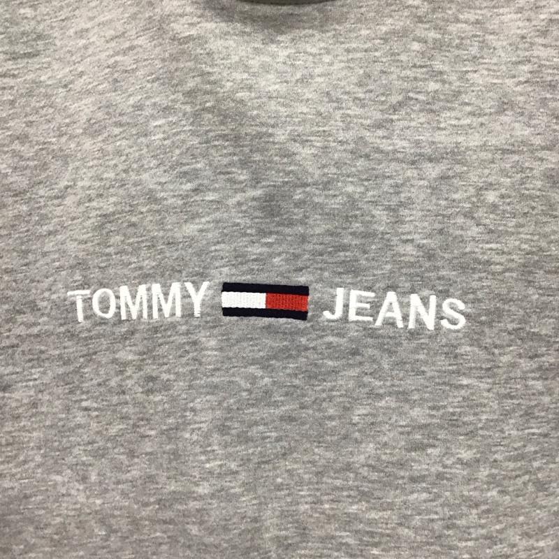 トミー ジーンズ TOMMY JEANS パーカー 長袖 L 無地 X 刺繍 灰 / グレー /  メンズ USED 古着 中古 10144896