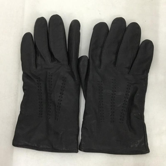ヒューゴボス HUGO BOSS ファッション小物 手袋 10211299 ラムレザー グローブ ロゴ、文字 黒 / ブラック /  メンズ USED 古着 中古 10142730