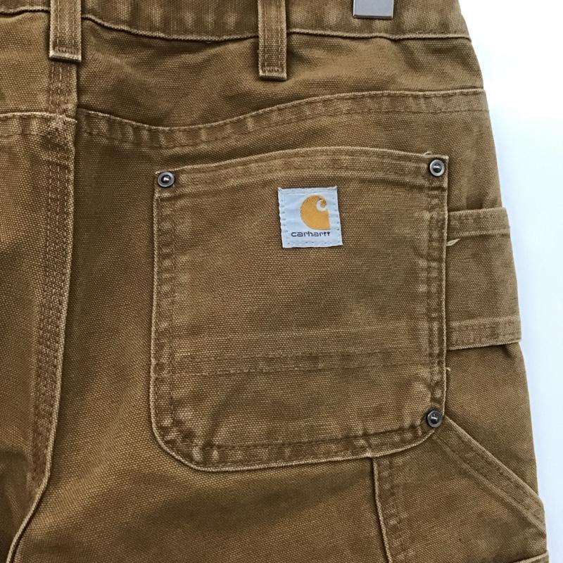 カーハート Carhartt パンツ ワークパンツ、ペインターパンツ 100881221 RELAXED FIT ダブルニー 無地 茶 / ブラウン /  メンズ USED 古着 中古 10106853
