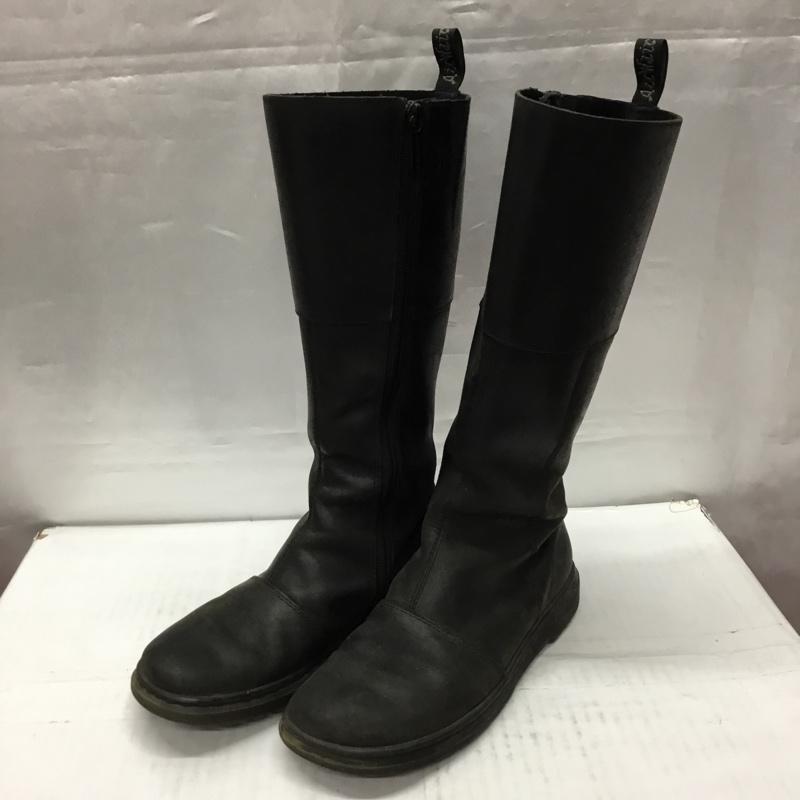 ドクターマーチン Dr.Martens ブーツ 一般 AW006 UK4 ロングブーツ サイドファスナー US：6 無地 黒 / ブラック /  レディース USED 古着 中古 10106873