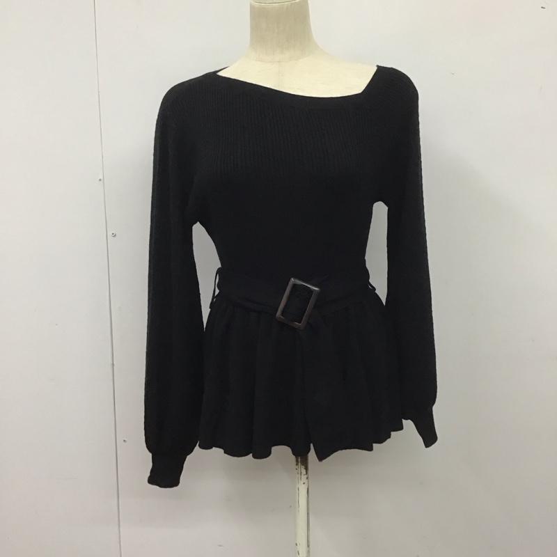 アルシーヴ archives ニット、セーター 長袖 M 無地 黒 / ブラック /  レディース USED 古着 中古 10140059