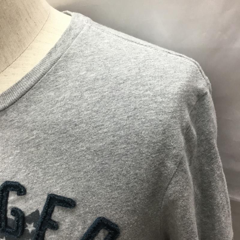 トミーヒルフィガー TOMMY HILFIGER カットソー 半袖 半袖カットソー プリントTシャツ クルーネックカットソー M ロゴ、文字 灰 / グレー /  メンズ USED 古着 中古 10116704
