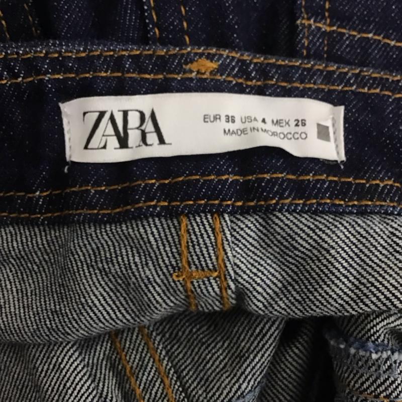 ザラ ZARA パンツ デニム、ジーンズ デニムパンツ ストレートパンツ ワイドパンツ カジュアルパンツ 36 無地 インディゴ / インディゴ /  レディース USED 古着 中古 10113271