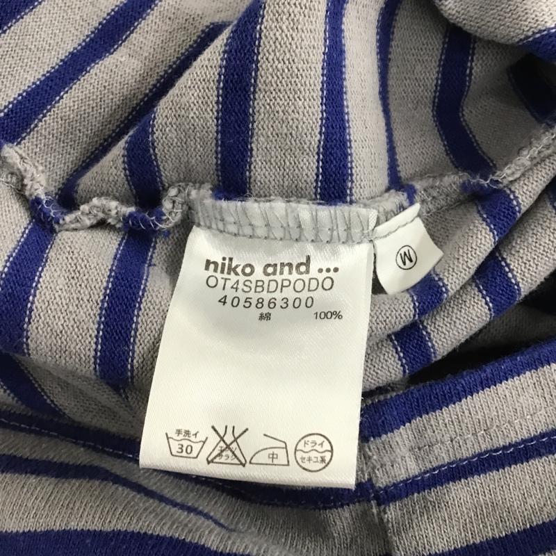 ニコアンド niko and... カットソー 七分袖 ボーダー M ボーダー柄 マルチカラー / マルチカラー /  レディース USED 古着 中古 10106099