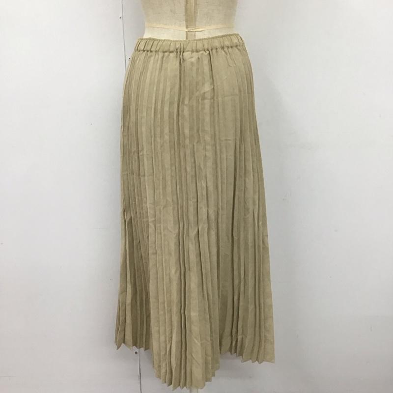 ニコアンド niko and... スカート ロングスカート エコスエードプリーツスカート M 無地 ベージュ / ベージュ /  レディース USED 古着 中古 10122573