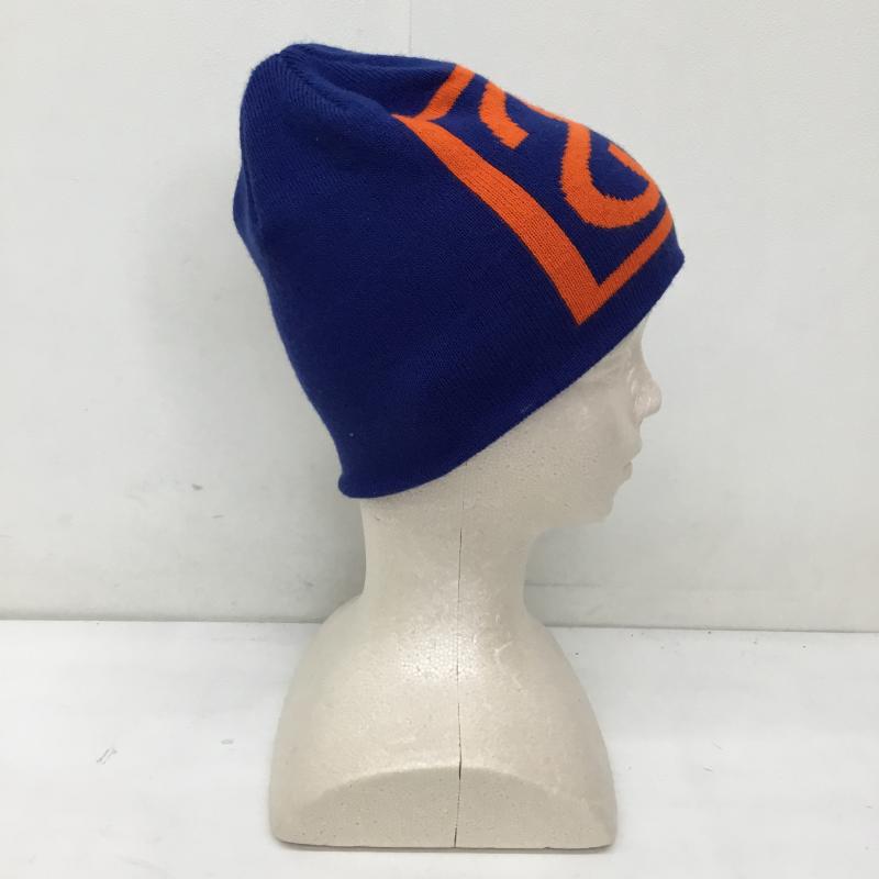 ステューシー STUSSY 帽子 ニット帽 LINK SKULL CAP FREE ロゴ、文字 青 / ブルー / X 橙 / オレンジ /  メンズ USED 古着 中古 10136544