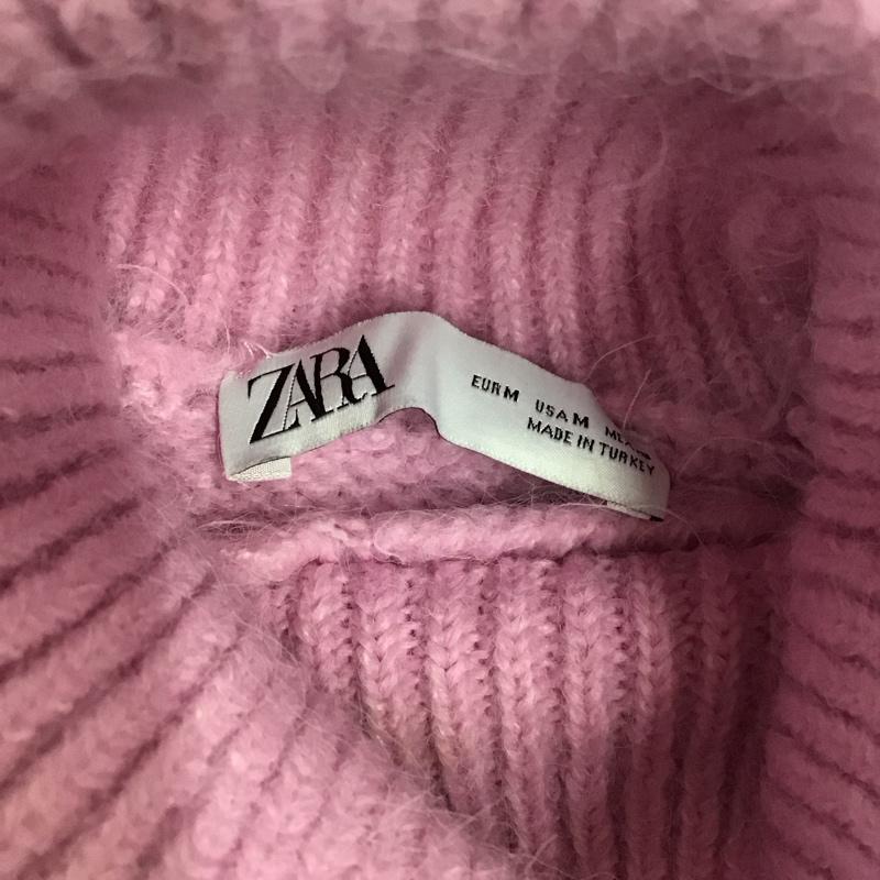 ザラ ZARA ニット、セーター 長袖 3991 002 620 タートルネック ハイネック M 無地 桃 / ピンク /  レディース USED 古着 中古 10118428