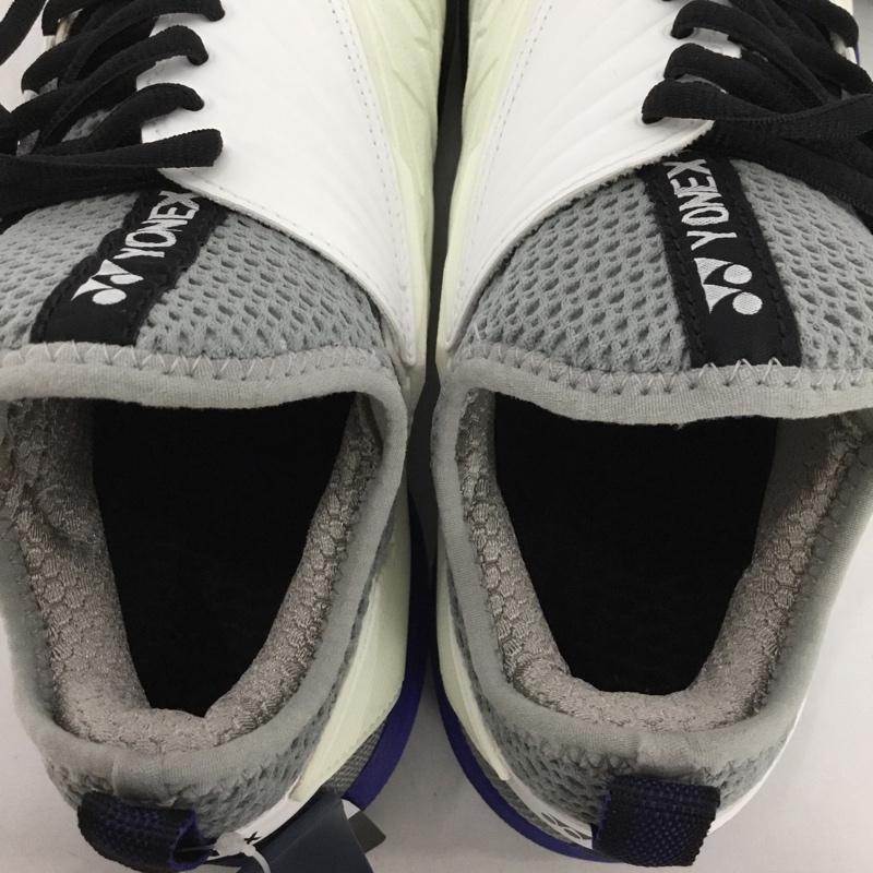ヨネックス YONEX スニーカー スニーカー SHTF3MGC パワークッションフュージョンレブ3メンGC テニスシューズ 箱有 24.5cm 24.5cm ロゴ、文字 白 / ホワイト / X 青 / ブルー / X 灰 / グレー /  レディース USED 古着 中古 10147959