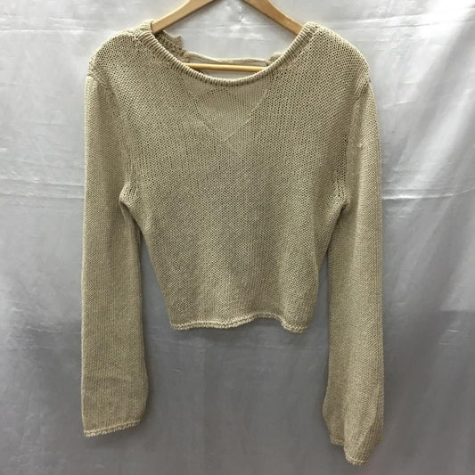 ザラ ZARA ニット、セーター 長袖 M 無地 ベージュ / ベージュ /  レディース USED 古着 中古 10121995