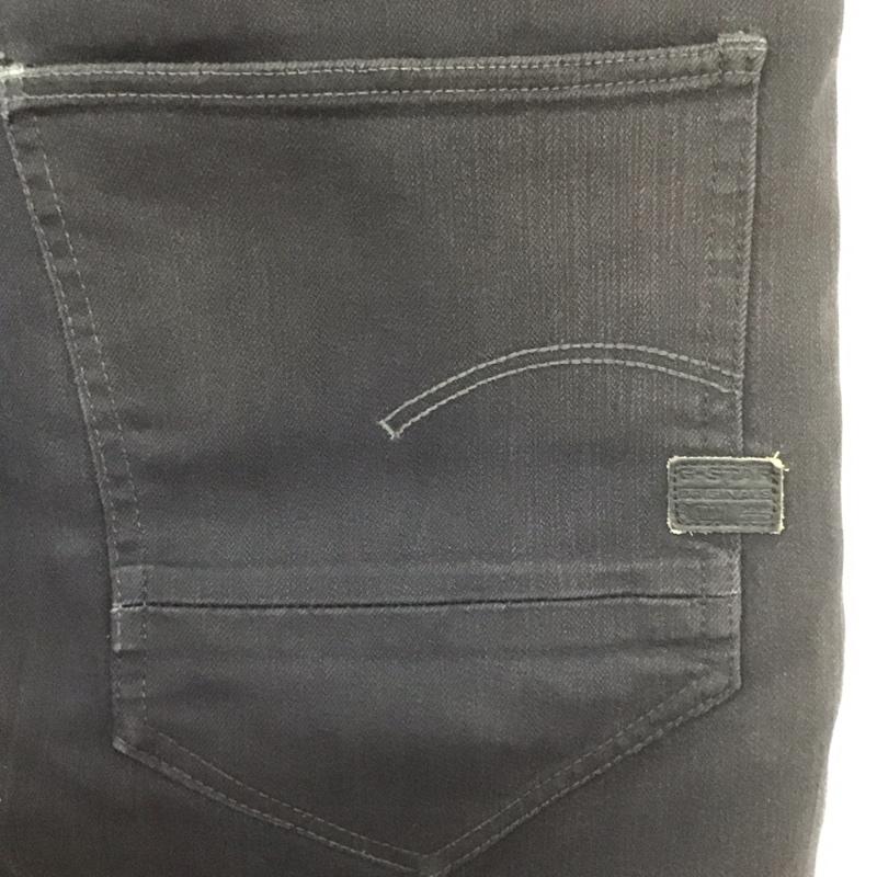 ジースターロゥ G-STAR RAW パンツ デニム、ジーンズ デニムパンツ ストレッチパンツ スリムパンツ 無地 黒 / ブラック /  メンズ USED 古着 中古 10107206