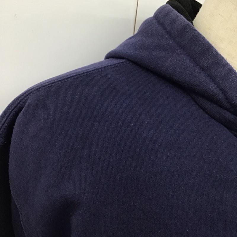 カーハート Carhartt パーカー 長袖 ジップアップパーカー 長袖パーカー フード付きパーカー L ロゴ、文字 紺 / ネイビー /  メンズ USED 古着 中古 10116651