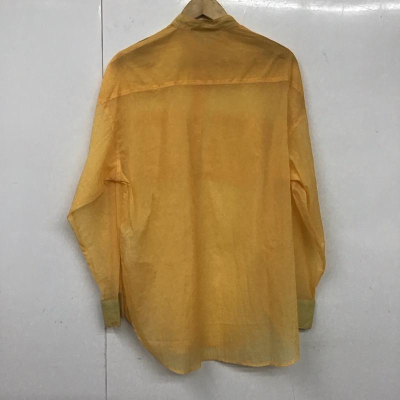 スライ SLY シャツ、ブラウス 長袖 030FSL30-4830 SHEER STAND COLLAR SHIRT シアーシャツ FREE 無地 橙 / オレンジ /  レディース USED 古着 中古 10131173
