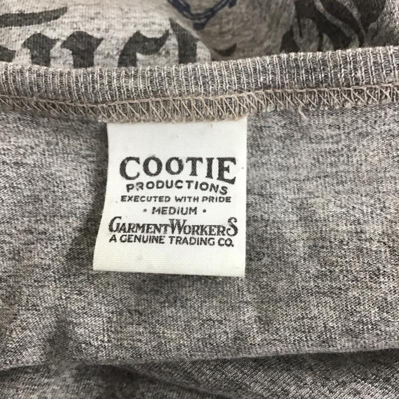 クーティー COOTIE Tシャツ 半袖 クルーネック バックプリント M ロゴ、文字 灰 / グレー /  メンズ USED 古着 中古 10107529