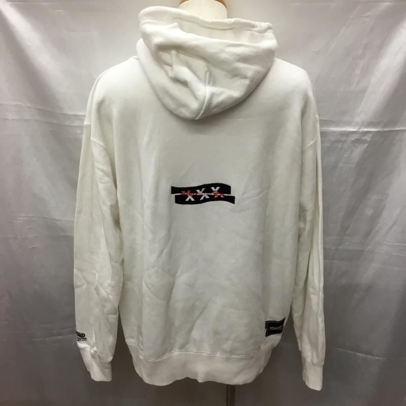 ウィンダンシー WIND AND SEA パーカー 長袖 WDS-XXX-SP-07 GOD SELECTION XXX XL ロゴ、文字 白 / ホワイト /  メンズ USED 古着 中古 10113465