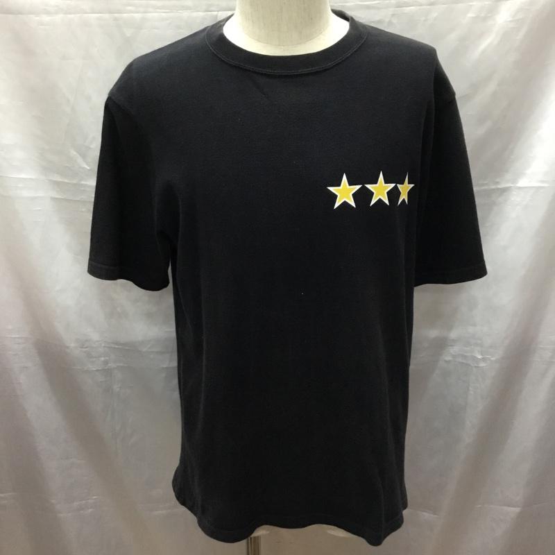 エフエイティー FAT Tシャツ 半袖 F31310-TS05-AB THREE 星 クルーネック SKINNY プリント 黒 / ブラック /  メンズ USED 古着 中古 10115539