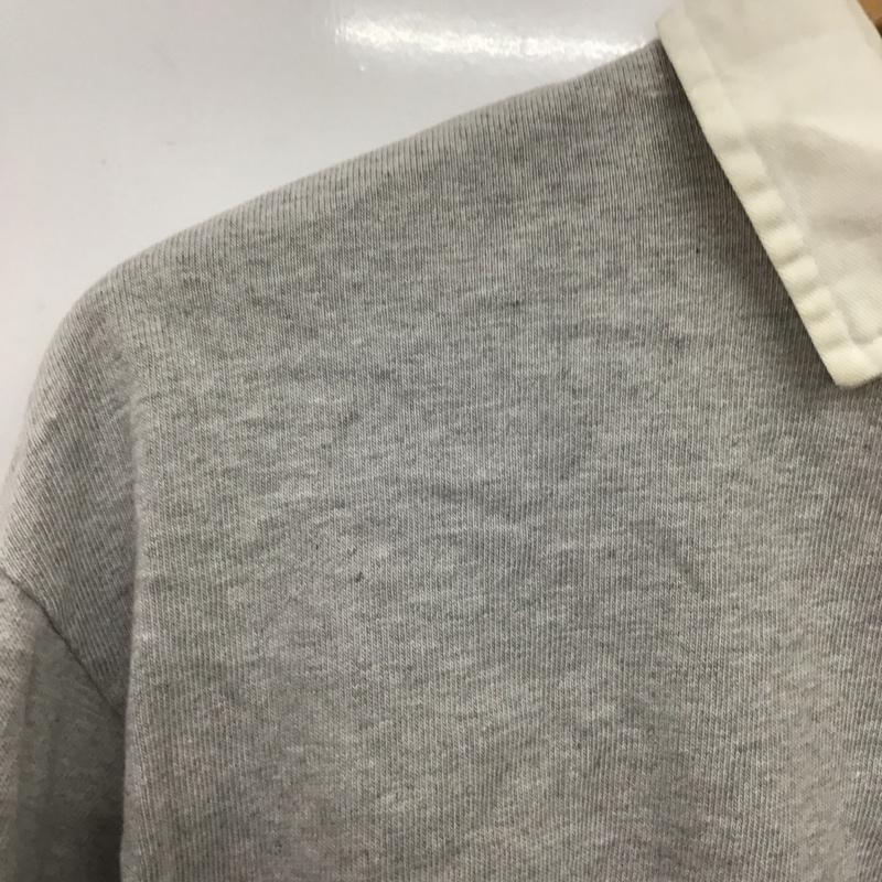 ポロバイラルフローレン Polo by RALPH LAUREN ポロシャツ 長袖 長袖ポロシャツ 長袖カットソー カラーシャツ M ロゴ、文字 灰 / グレー /  メンズ USED 古着 中古 10150114