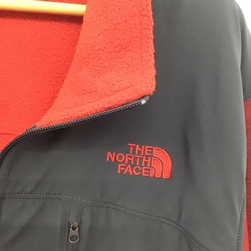 ザノースフェイス THE NORTH FACE ジャケット、上着 ジャケット、ブレザー ジップアップジャケット フリースジャケット アウター XL ロゴ、文字 灰 / グレー / X 赤 / レッド /  メンズ USED 古着 中古 10138879