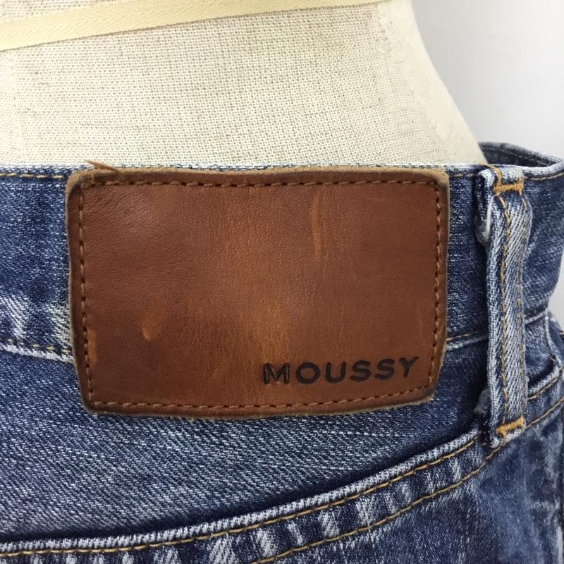 マウジー MOUSSY パンツ デニム、ジーンズ 0108AC11-5660 テーパードダメージデニムパンツ スリムパンツ デニムパンツ 無地 インディゴ / インディゴ /  レディース USED 古着 中古 10110104