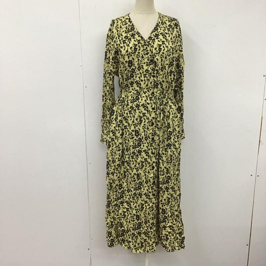 アズールバイマウジー AZUL BY MOUSSY ワンピース ロングスカート 250DSS33-153B ブーケフラワーワンピース S 花柄 黄 / イエロー / X 黒 / ブラック /  レディース USED 古着 中古 10123084