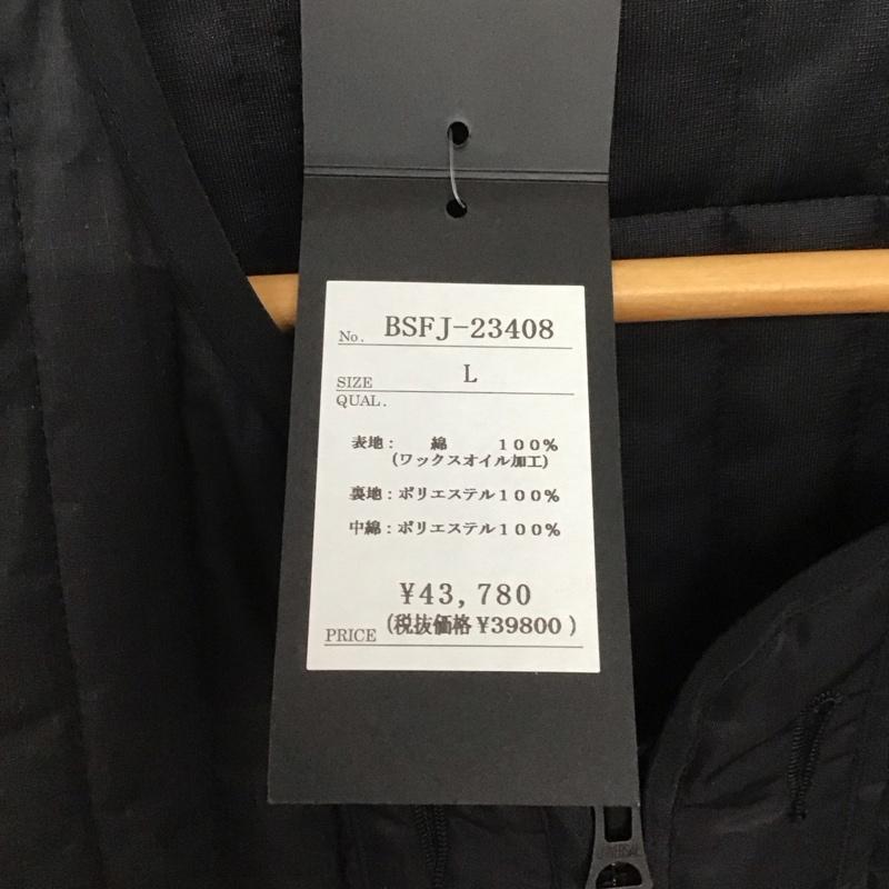 ブラックサイン BLACK SIGN ジャケット、上着 ジャンパー、ブルゾン ジップアップジャケット アウター ノーカラージャケット millerain L 無地 黒 / ブラック /  メンズ USED 古着 中古 10148169