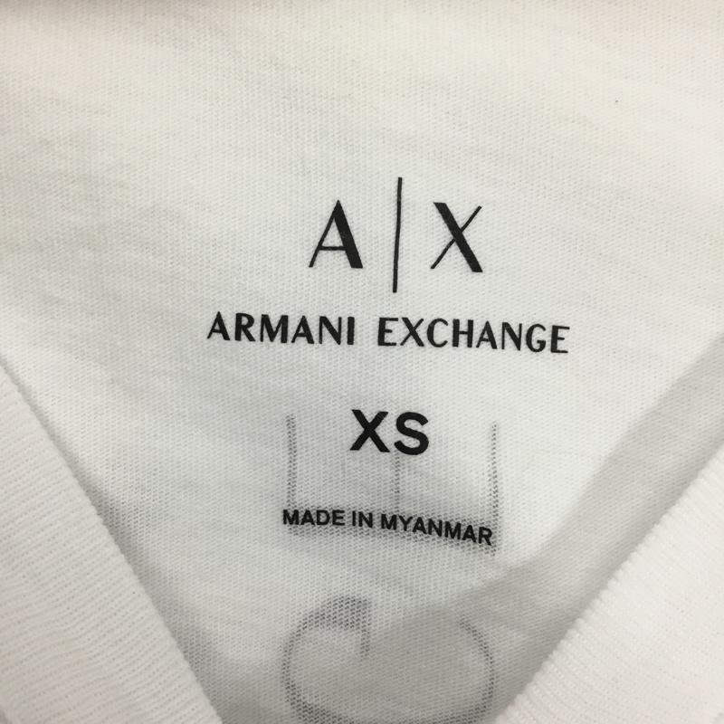 アルマーニエクスチェンジ ARMANI EXCHANGE Tシャツ 半袖 3HYTBG YJ73Z バックロゴ Vネック XS ロゴ、文字 白 / ホワイト /  レディース USED 古着 中古 10150794