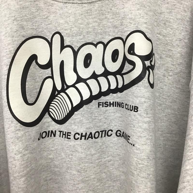 カオス フィッシング クラブ Chaos Fishing Club トレーナー 長袖 長袖トレーナー スウェット クルーネック プルオーバー XL プリント 灰 / グレー /  メンズ USED 古着 中古 10149185