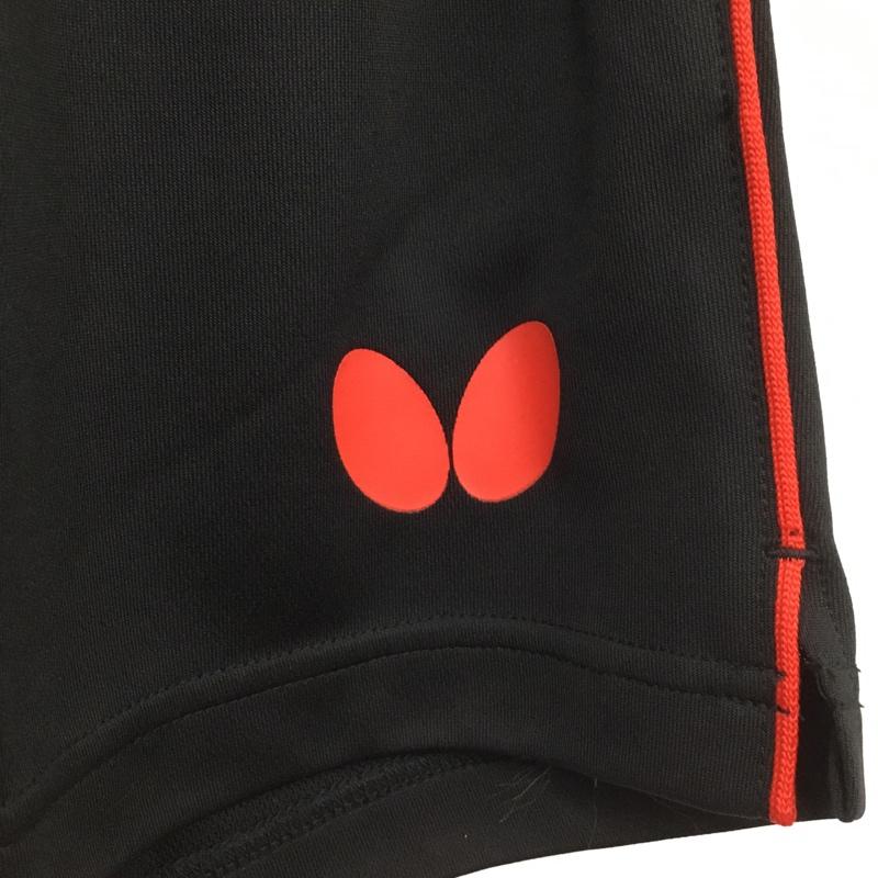 バタフライ BUTTERFLY パンツ ショートパンツ 51970-006 卓球パンツ パステップパンツ2 タグ付き S ワンポイント 黒 / ブラック / X 赤 / レッド /  メンズ USED 古着 中古 10135687