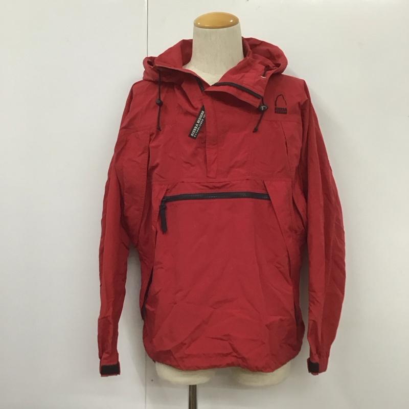 シェラデザイン SIERRA DESIGNS ジャケット、上着 ジャンパー、ブルゾン ナイロンジャケット ジップアップカラージャケット カジュアルジャケット フード付きジャケット M ロゴ、文字 赤 / レッド /  メンズ USED 古着 中古 10106972