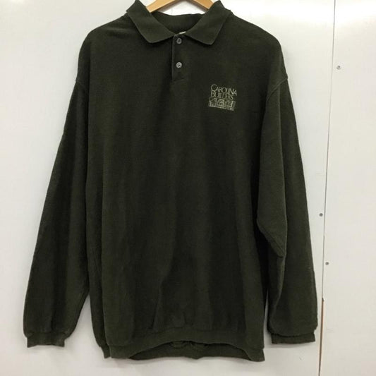古着 USED ポロシャツ 長袖 長袖ポロシャツ 長袖カットソー カラーシャツ 古着 XXL ロゴ、文字 カーキ / カーキ /  メンズ USED 古着 中古 10137059